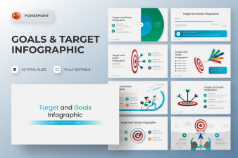 Goals Target infographics PowerPoint Template